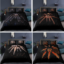 Spider series 3D digital printing bedding cover three piece set