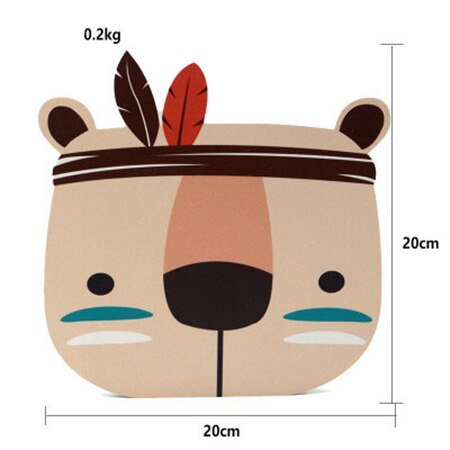 Cartoon Wooden Animal Room Decoration Wall Mount Toys Baby Girl Room Decor Lovely Fox Baby Nursery Toys For Children