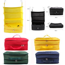1 PC Multifunctional Clothing Storage Bag Home Portable Luggage System Hanging Travel Shelves 3 Layer Storage Bag Organizer