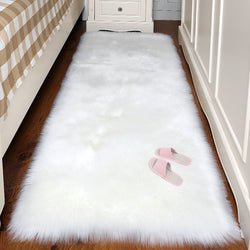 Artificial Wool Carpet Rectangle/Square garnish Faux Mat Seat Pad Plain Skin Fur Plain Fluffy Area Rugs Washable Home Textile