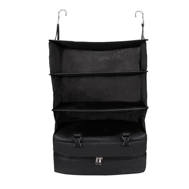 1 PC Multifunctional Clothing Storage Bag Home Portable Luggage System Hanging Travel Shelves 3 Layer Storage Bag Organizer