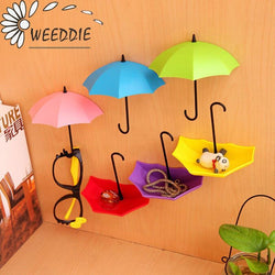 Umbrella Shaped Creative Key Hanger Rack Decorative Holder Wall Hook For Kitchen Organizer Bathroom Accessories