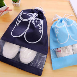 2 Sizes Waterproof Shoes Bag Pouch Storage Travel Bag Portable Tote Drawstring Bag Organizer Cover Non-Woven Laundry Organizador