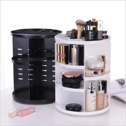 360-degree Rotating Makeup Organizer Box Brush Holder Jewelry Organizer Case Jewelry Makeup Cosmetic Storage Box