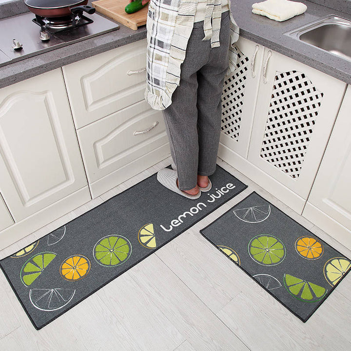 Kitchen Mat Set Wear-resistant Non-slip Kitchen Floor Mat Bathroom Absorbent Door Mat Oil-absorbing Anti-fouling Long Mat